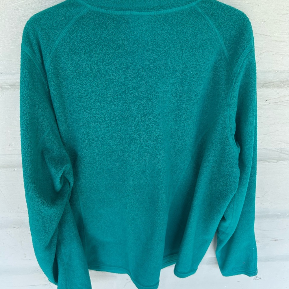 North Face Women’s Polartec Classic 1/4 Zip Fleece Micro Fleece Fitted Teal - Picture 3 of 8